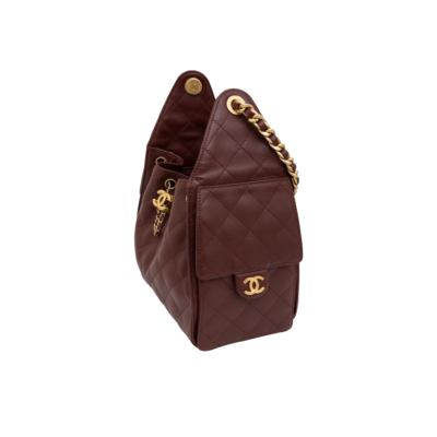Alternative view of CHANEL 25 BURGUNDY HANDBAG GHW