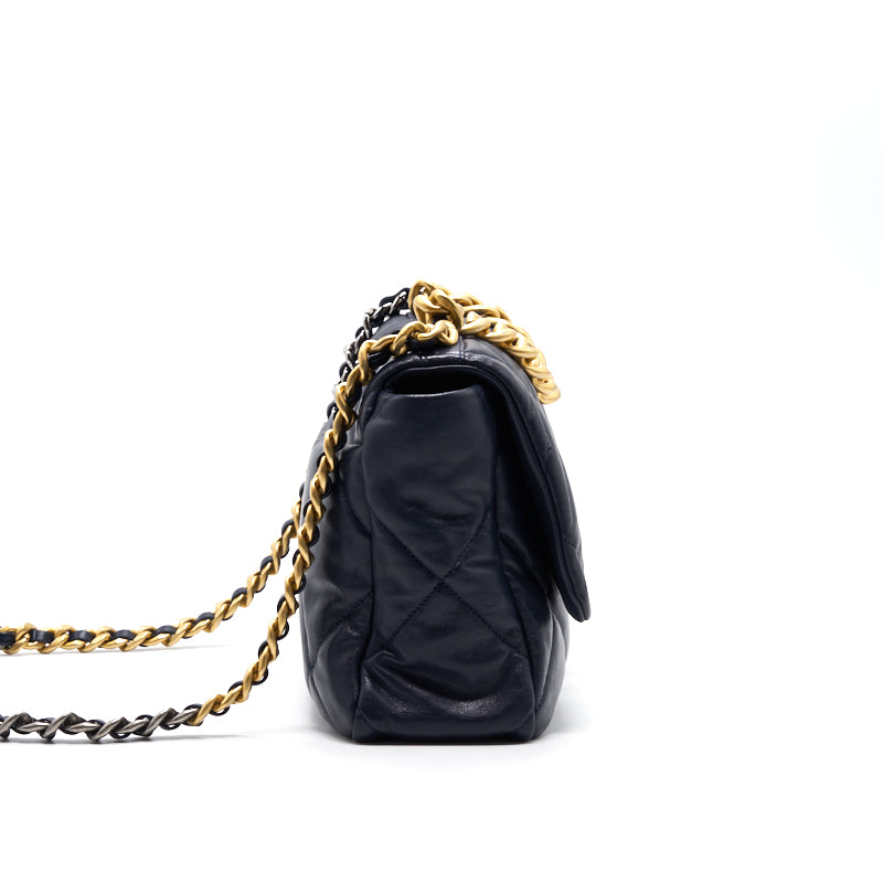 CHANEL 19 LARGE FLAP BAG NAVY - Image 3