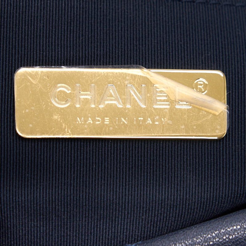 CHANEL 19 LARGE FLAP BAG NAVY - Image 11