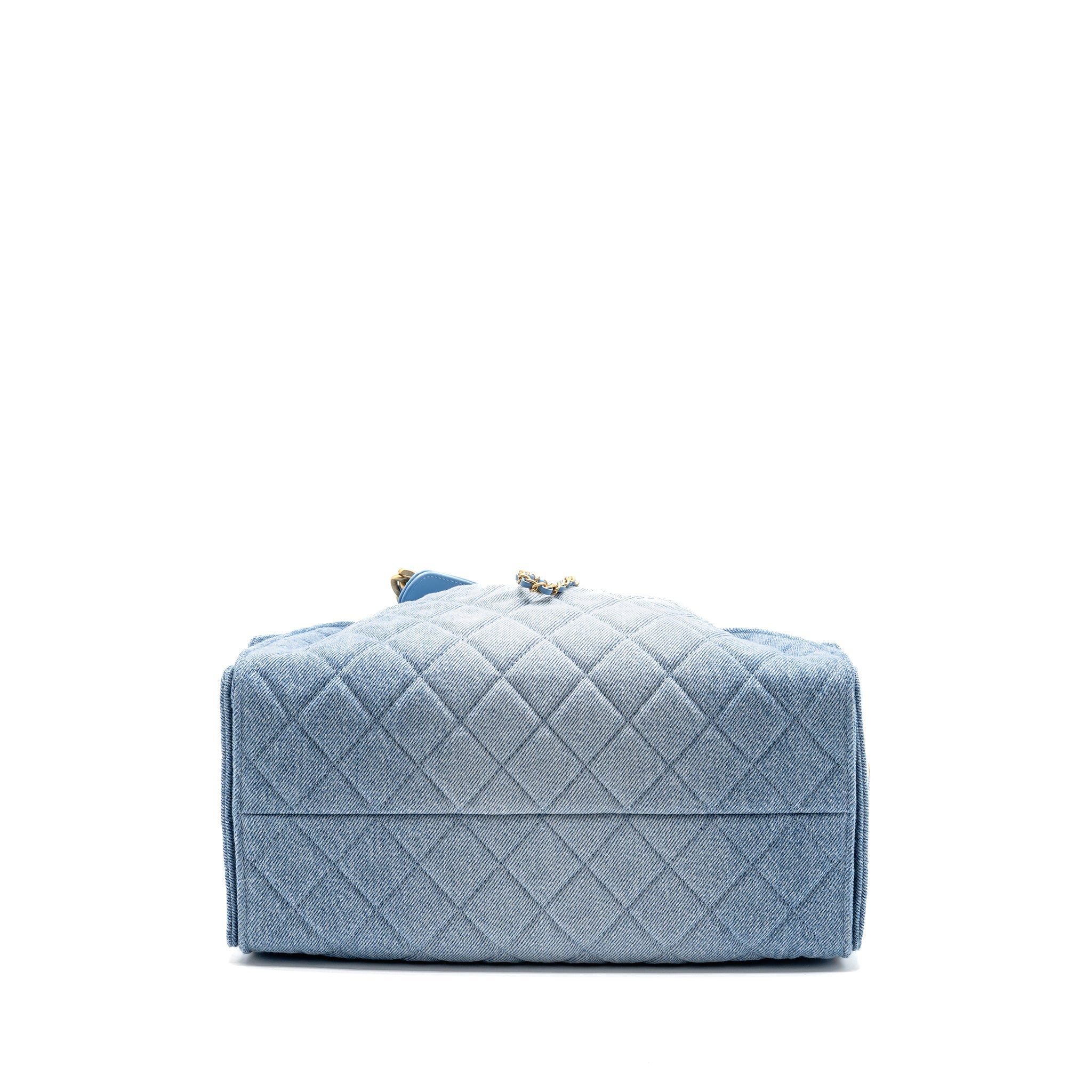 CHANEL 25 MEDIUM HANDBAG WASHED DENIM BLUE GHW (MICROCHIP) - Image 5