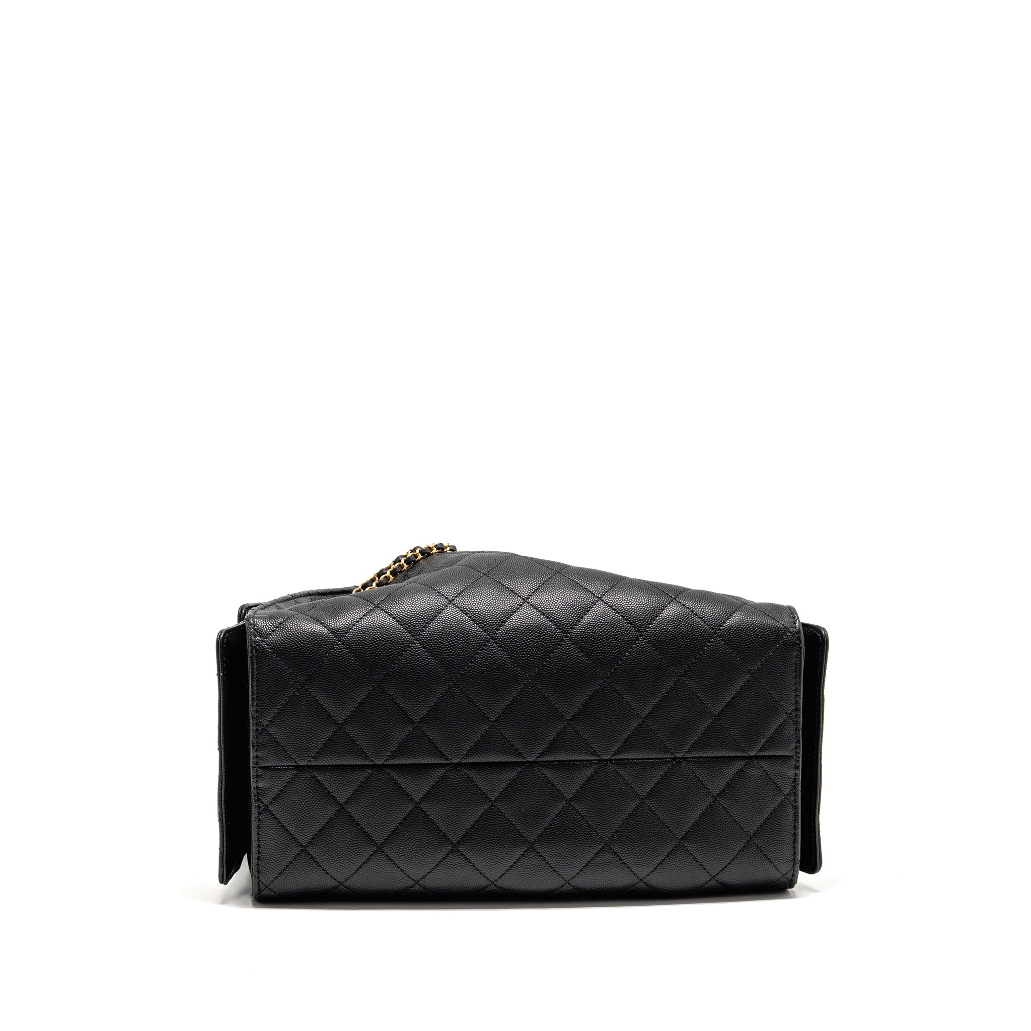 CHANEL 25 MEDIUM CAVIAR BLACK GHW (MICROCHIP) - Image 6