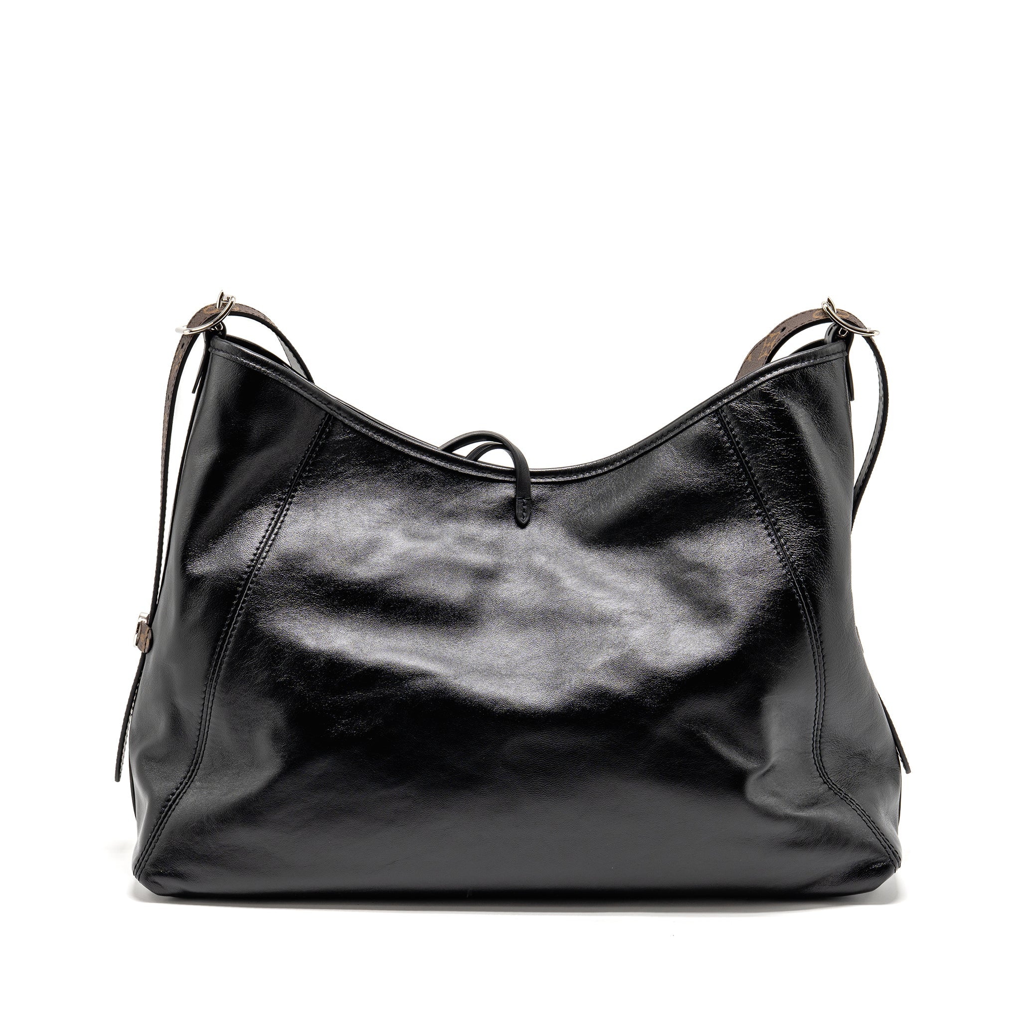 LOUIS VUITTON CARRYALL VIBE MM LAMBSKIN/MONOGRAM CANVAS BLACK SHW - Image 2