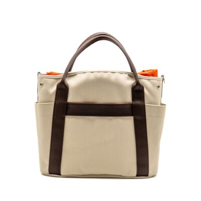 Alternative view of HERMES THE GROOMING BAG POLYAMIDE/COTTON/POLYURETHANE BEIGE SABLE/FEU SHW