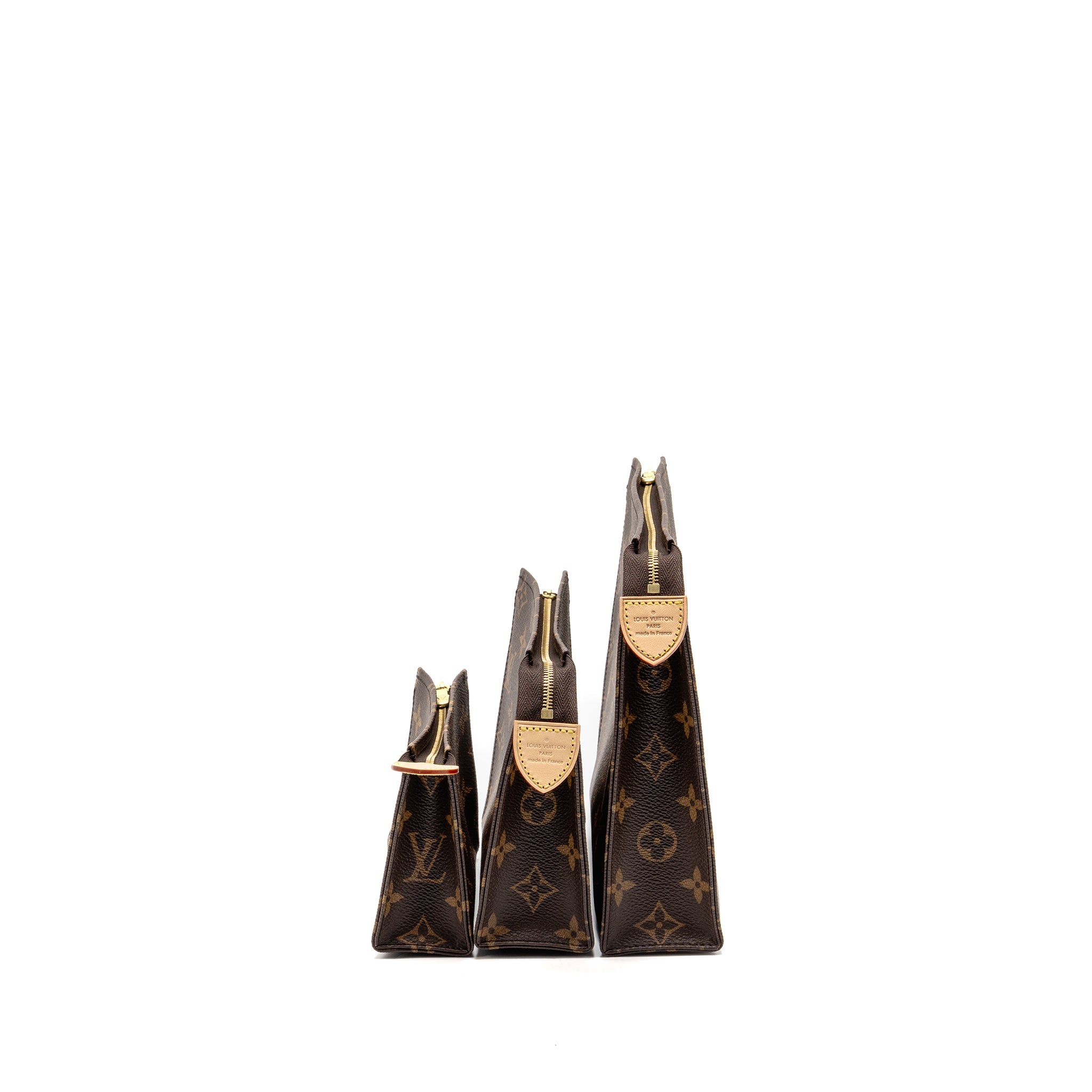LOUIS VUITTON TRIO TOILET POUCH MONOGRAM CANVAS GHW - Image 4