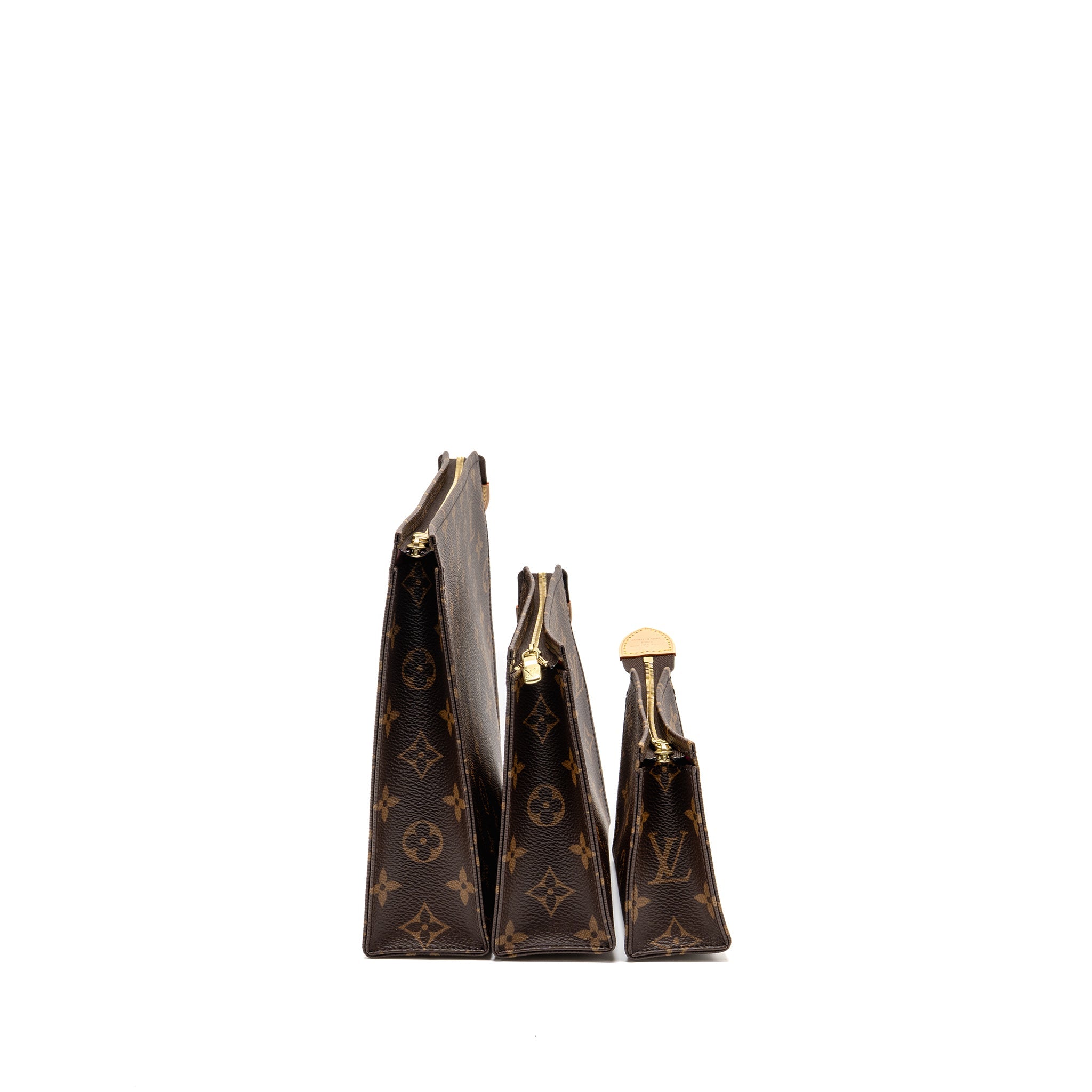 LOUIS VUITTON TRIO TOILET POUCH MONOGRAM CANVAS GHW - Image 3