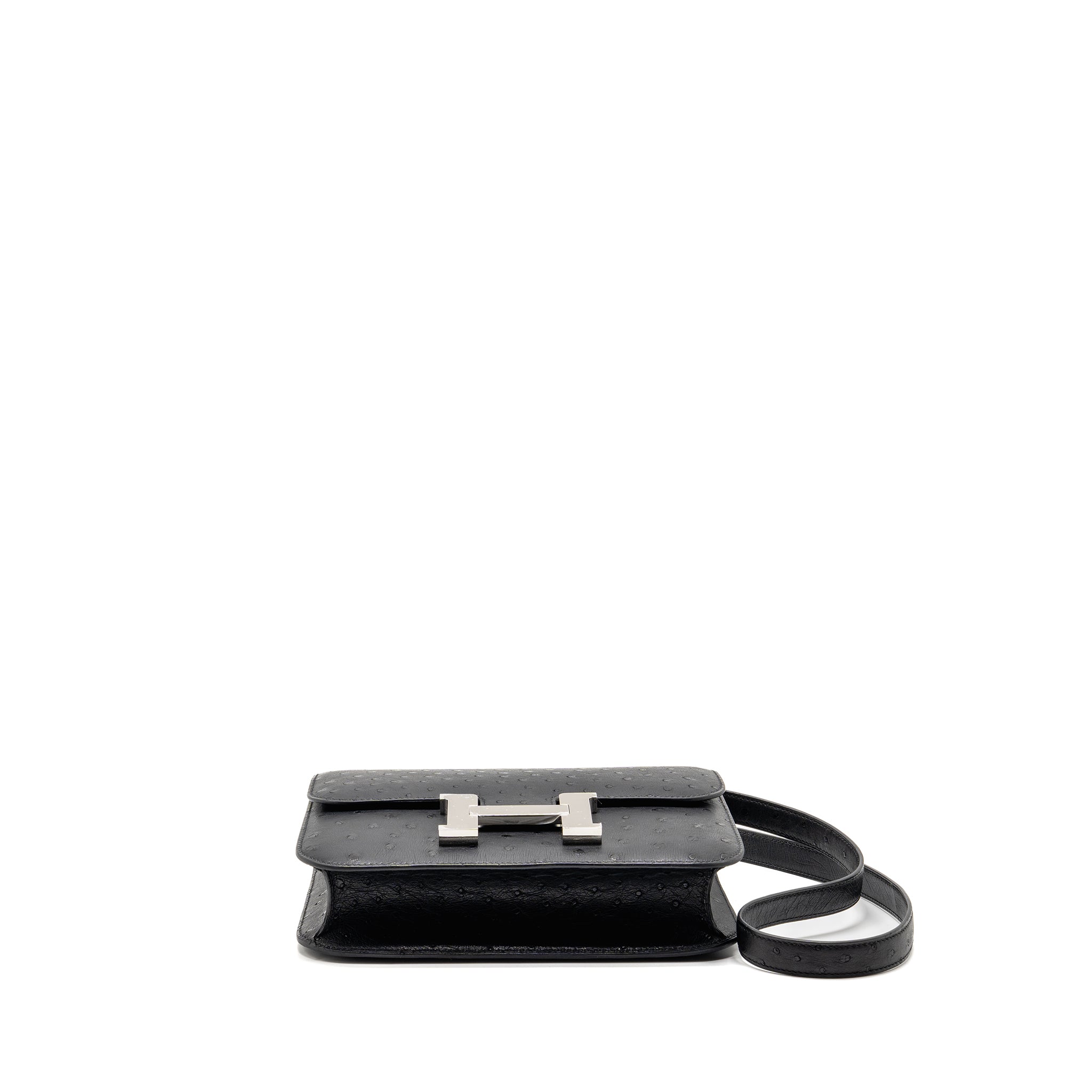 HERMES CONSTANCE 24 OSTRICH BLACK SHW - Image 6