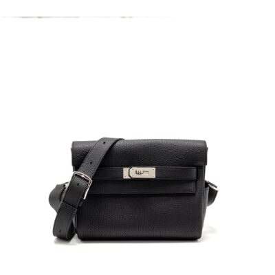 HERMES KELLY MESSENGER PM BAG TOGO BLACK SHW
