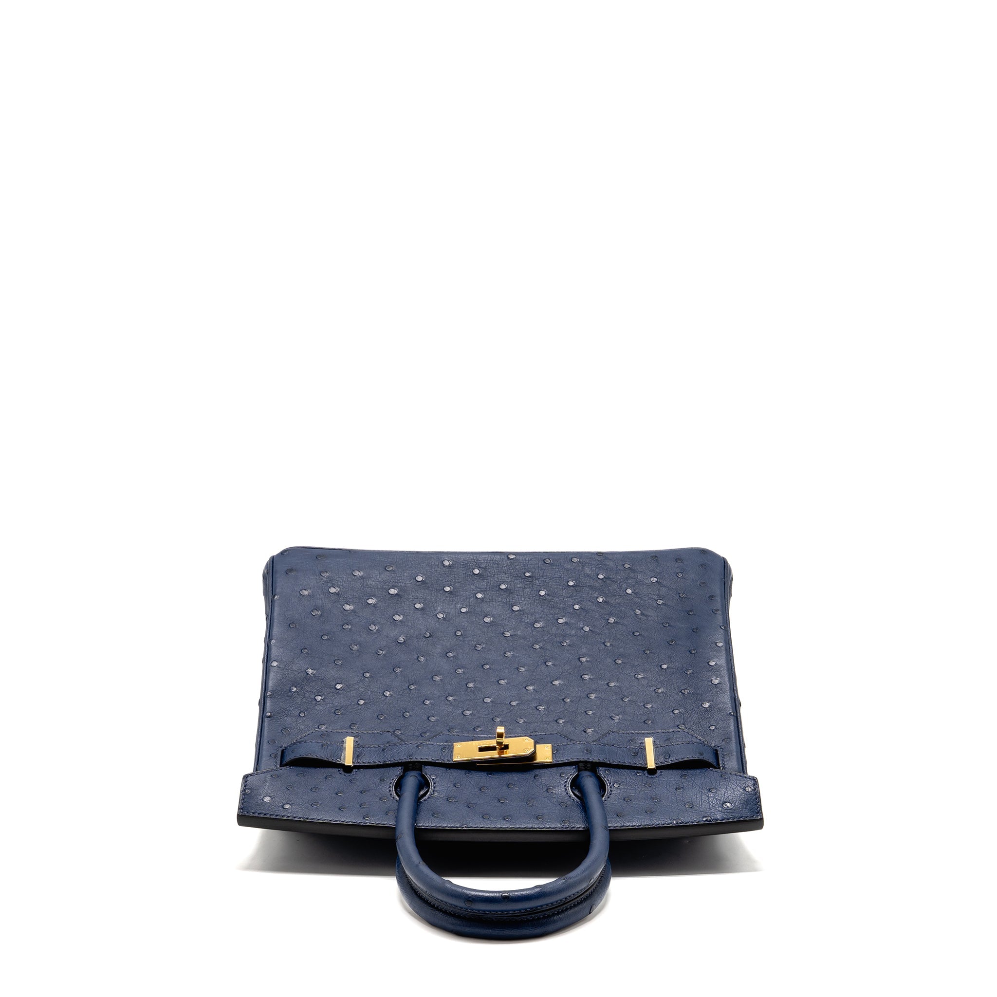 HERMES BIRKIN 30 OSTRICH BLUE IRIS GHW - Image 5