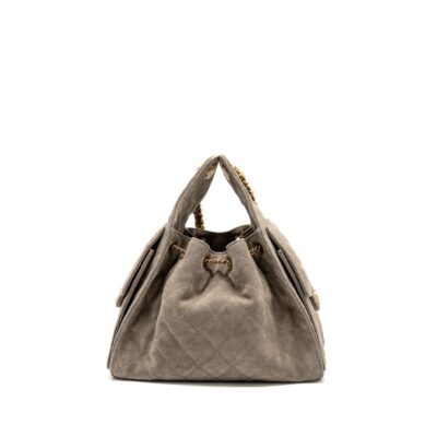 Alternative view of CHANEL SMALL 25 BAG SUEDE GREY GHW (MICROCHIP)