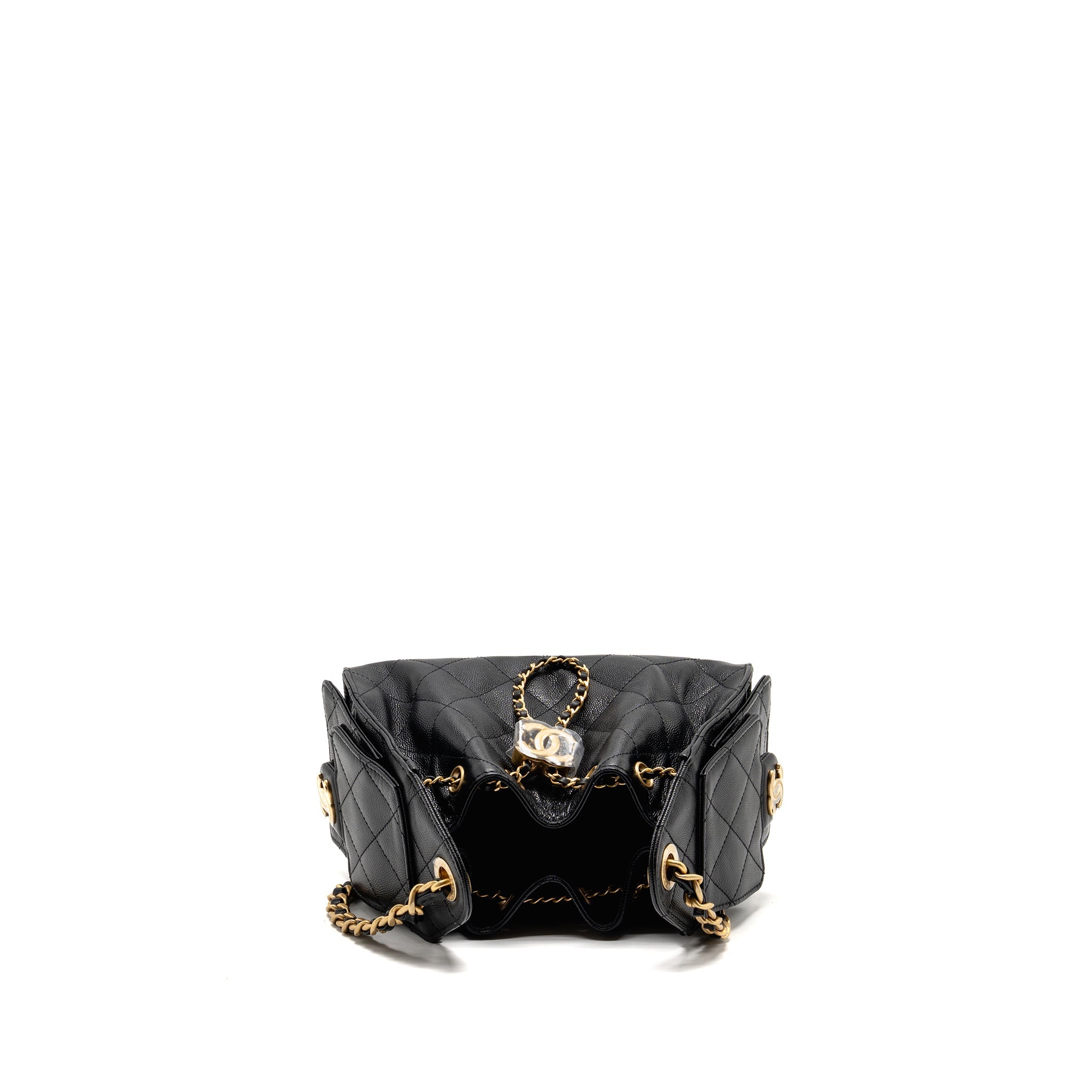 CHANEL MINI 25 BAG CAVIAR BLACK GHW (MICROCHIP) - Image 5