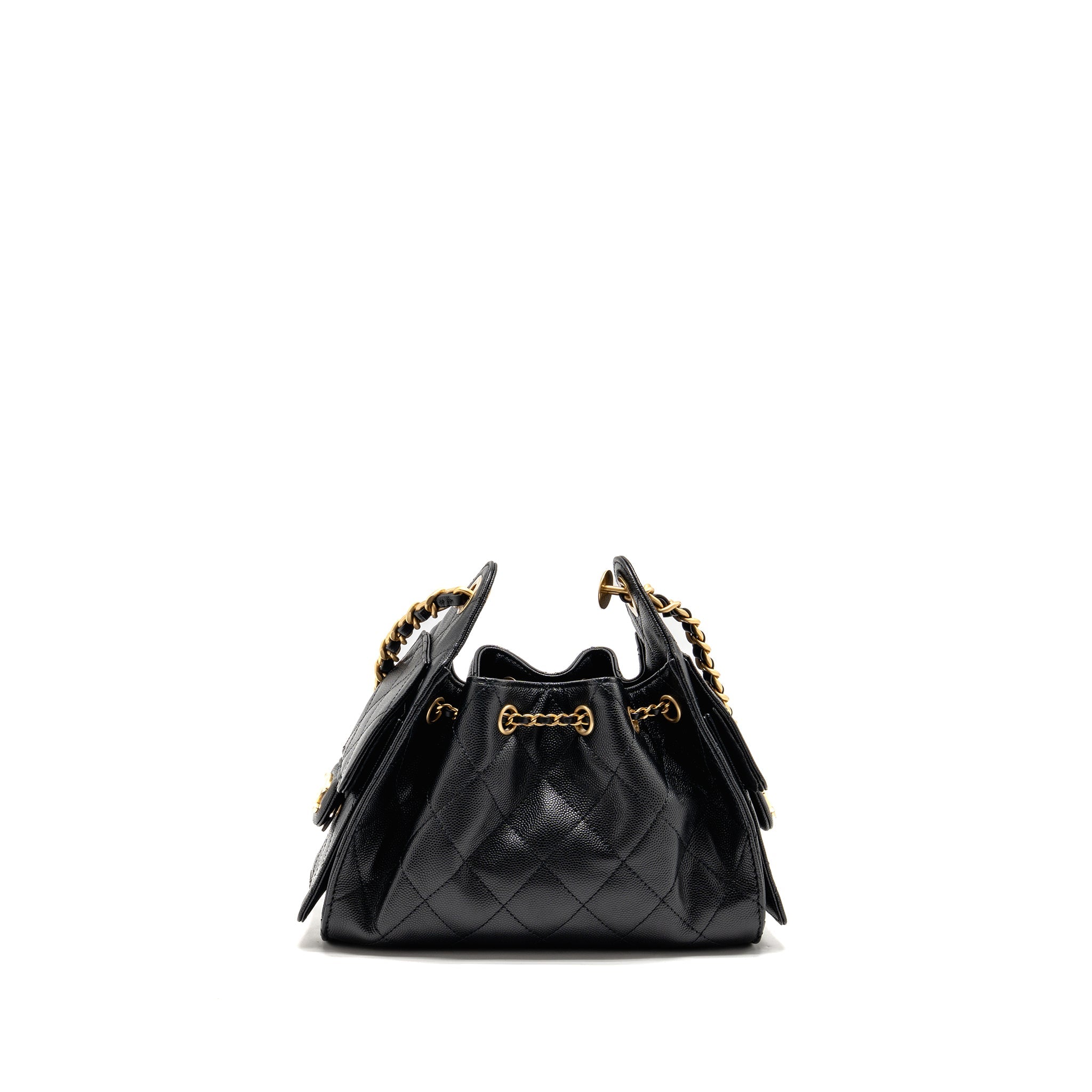 CHANEL MINI 25 BAG CAVIAR BLACK GHW (MICROCHIP) - Image 2
