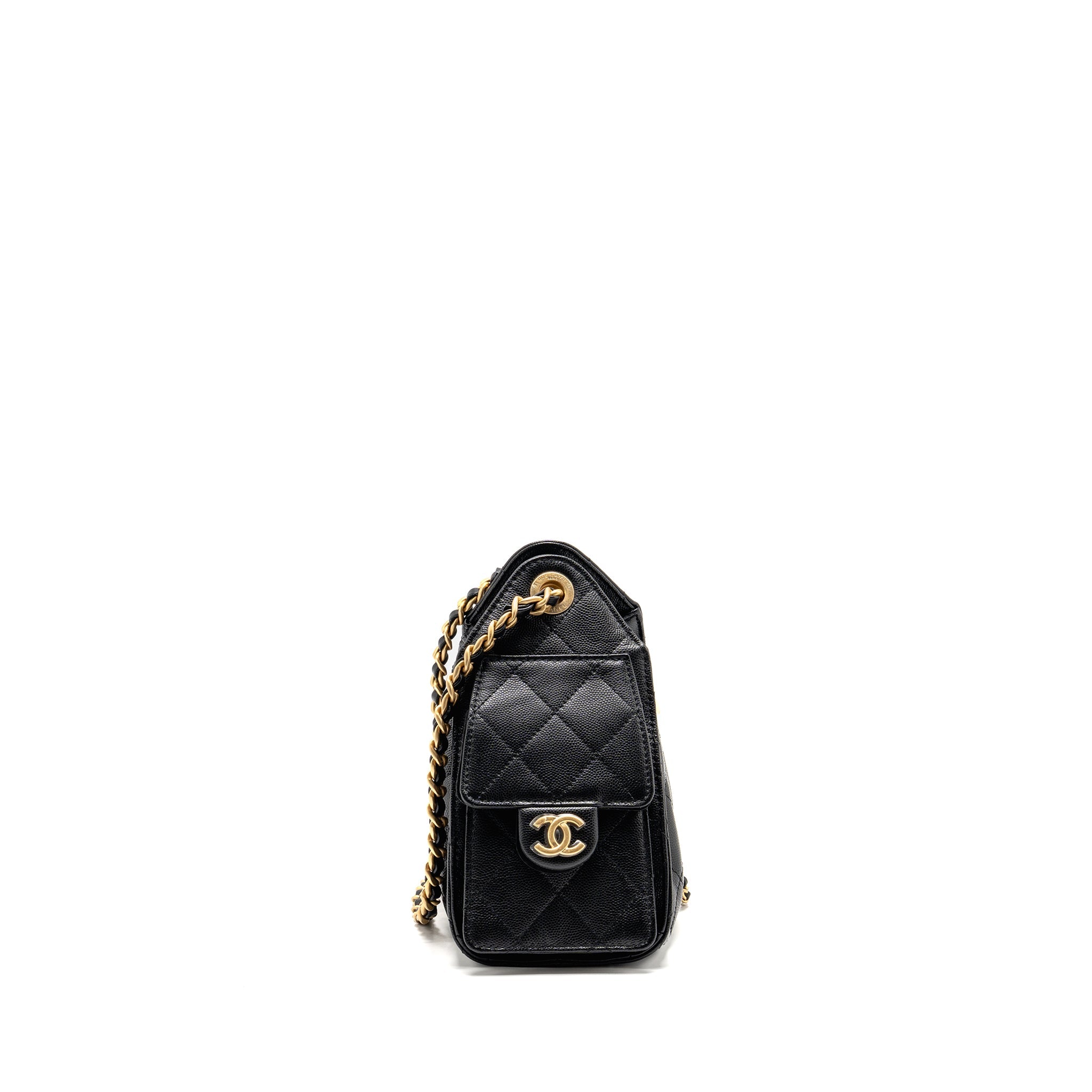 CHANEL MINI 25 BAG CAVIAR BLACK GHW (MICROCHIP) - Image 3
