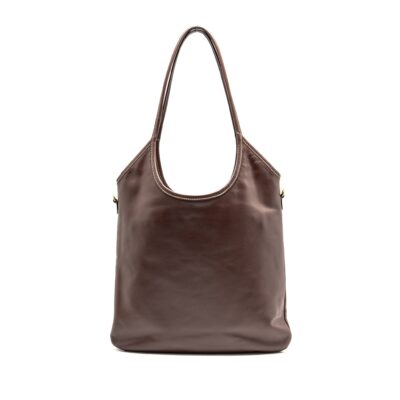 Alternative view of MIU MIU IVY LEATHER TOTE BAG CALFSKIN DARK BROWN GHW