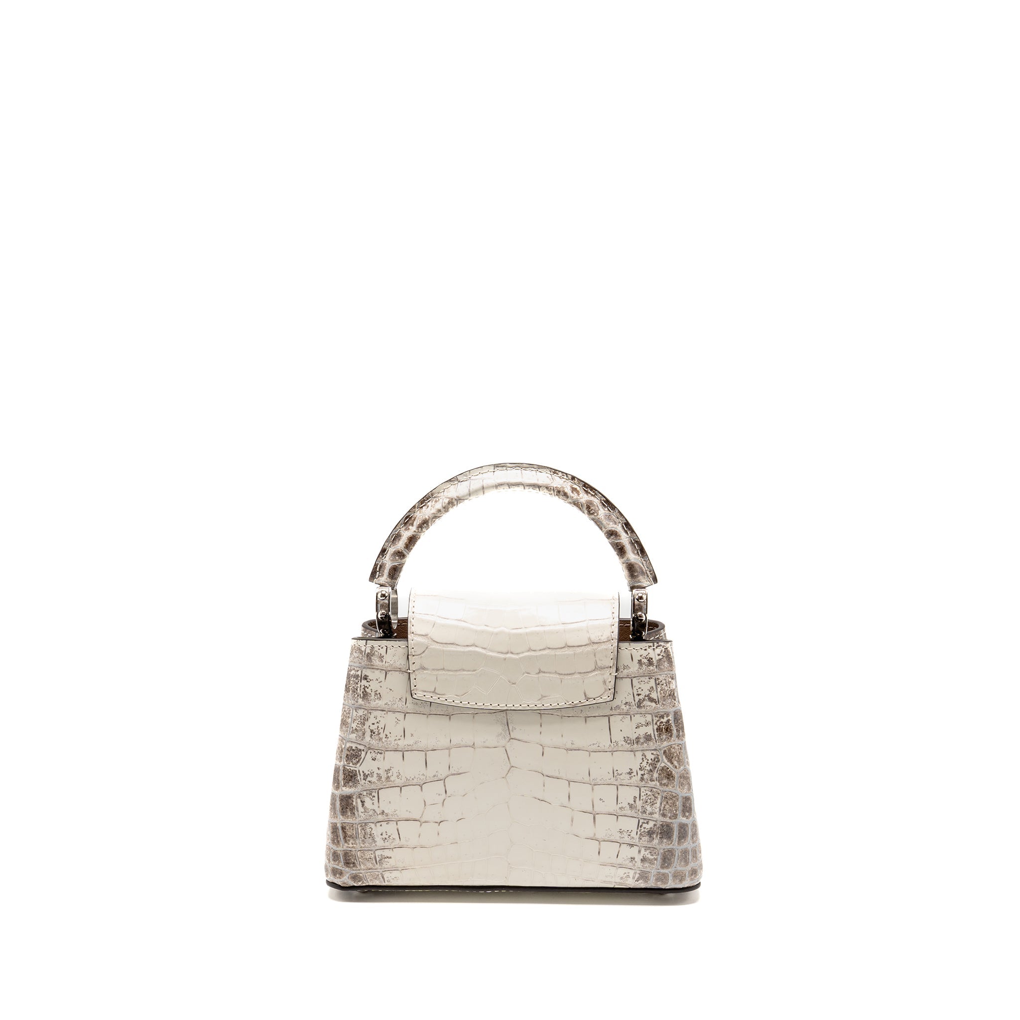 LOUIS VUITTON CAPUCINES MINI HIMALAYAN CROCODILE WHITE SHW - Image 2