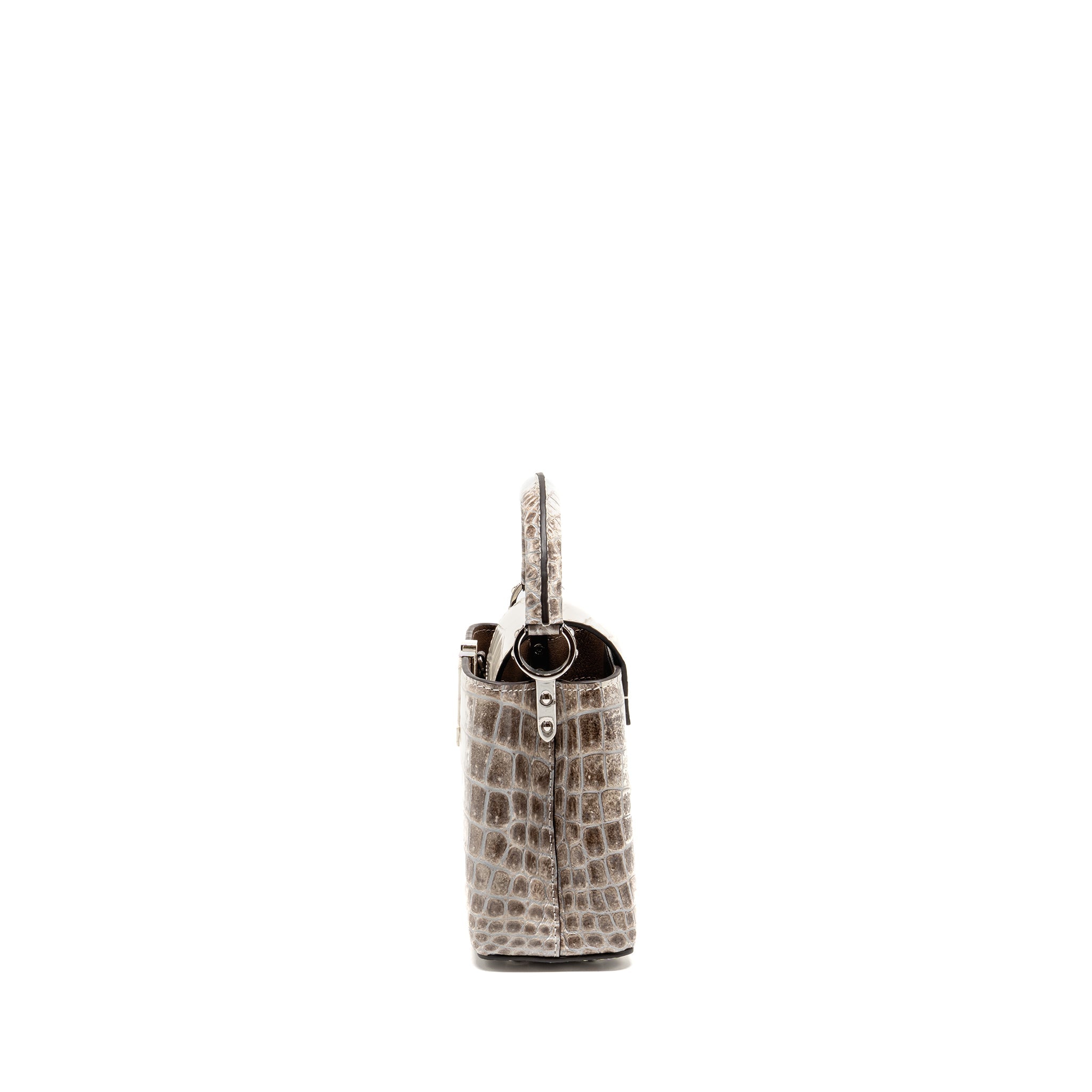 LOUIS VUITTON CAPUCINES MINI HIMALAYAN CROCODILE WHITE SHW - Image 3