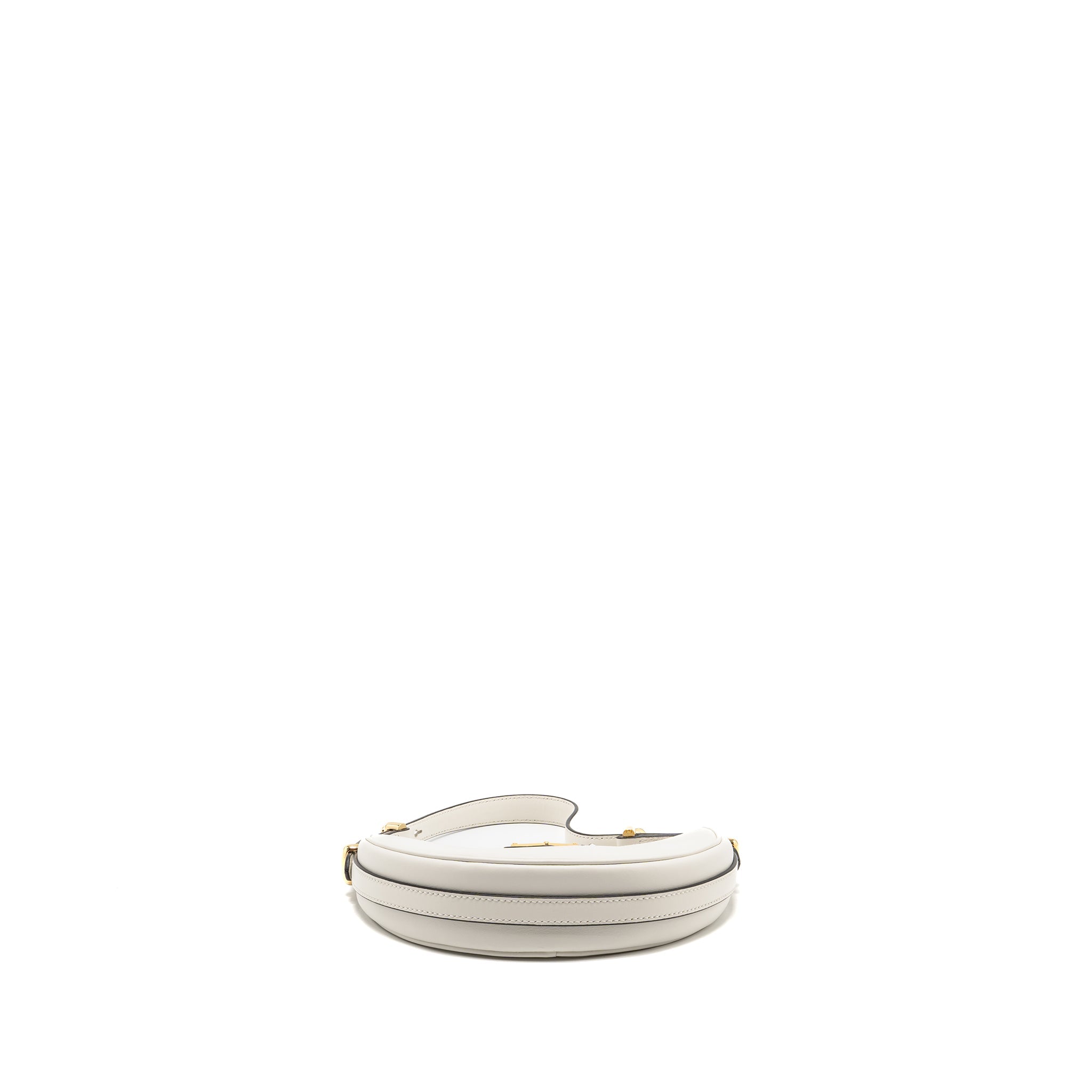 PRADA ARQUÉ SMALL SHOULDER BAG CALFSKIN WHITE GHW - Image 5