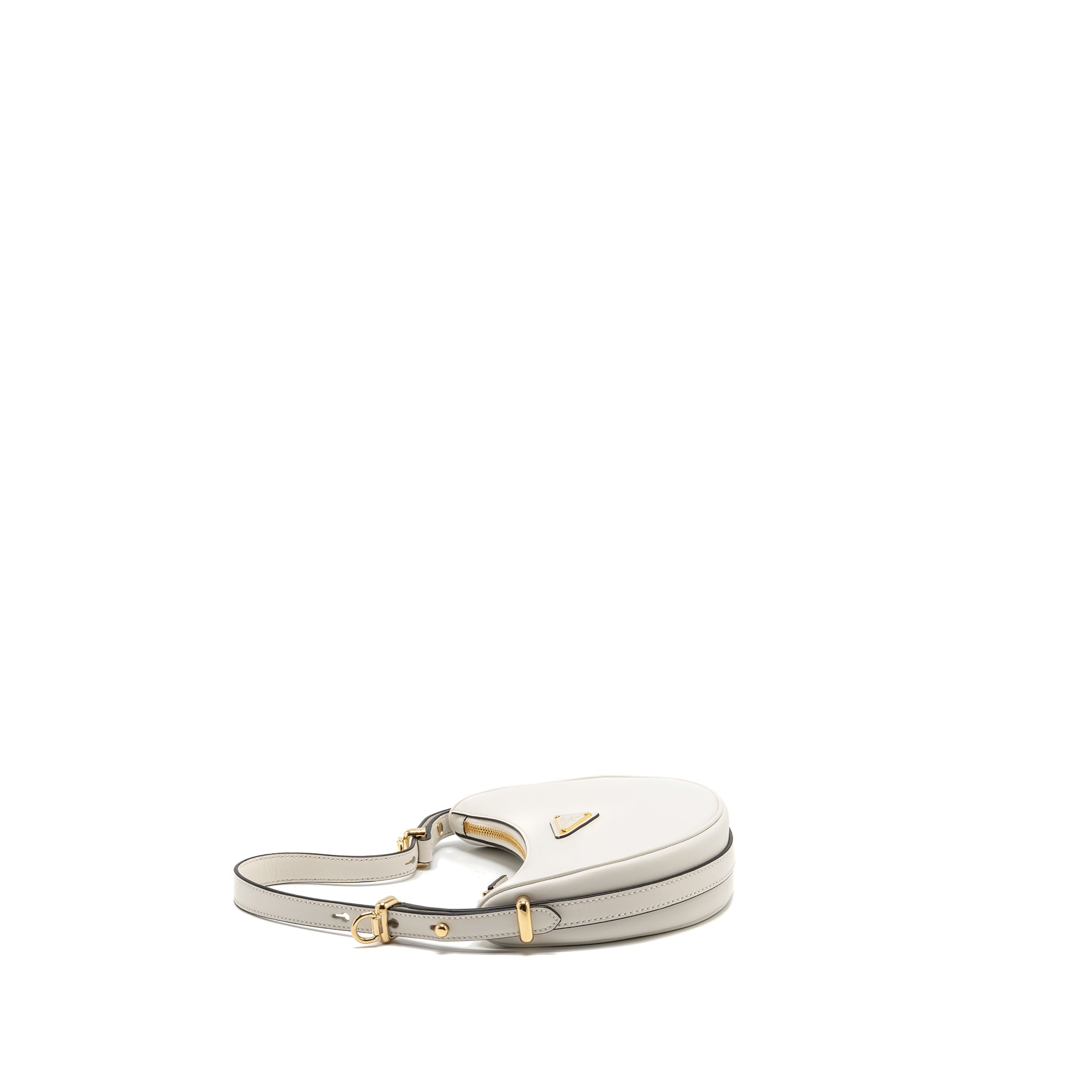 PRADA ARQUÉ SMALL SHOULDER BAG CALFSKIN WHITE GHW - Image 3