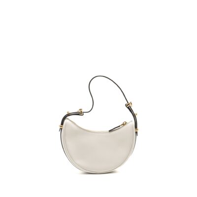 Alternative view of PRADA ARQUÉ SMALL SHOULDER BAG CALFSKIN WHITE GHW