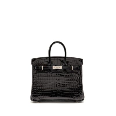 HERMES BIRKIN 25 CROCODILE NILOTICUS BLACK SHW