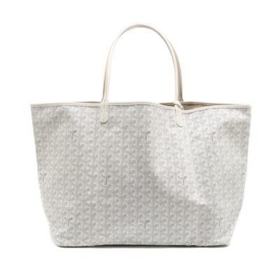 Alternative view of GOYARD SAINT LOUIS TOTE GM BAG GOYARDINE CANVAS/CALFSKIN LEATHER WHITE SHW