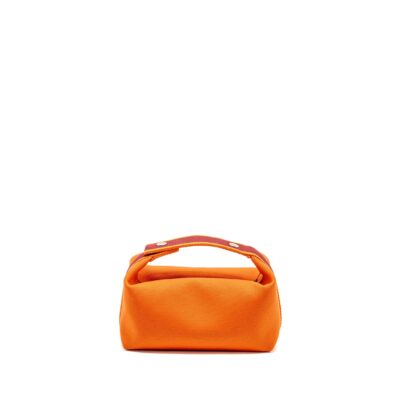 Alternative view of HERMES BRIDE-A-BRAC TRAVEL CASE, SMALL MODEL CANVAS ORANGE FEU SHW