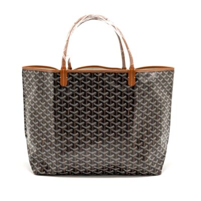Alternative view of GOYARD SAINT LOUIS GM TOTE BAG GOYARDINE CANVAS/LEATHER BLACK/BROWN SHW