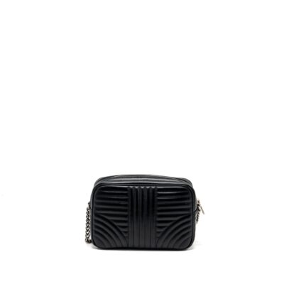 Alternative view of PRADA DIAGRAMME CAMERA CROSSBODY BAG CALFSKIN BLACK RUTHENIUM HARDWARE