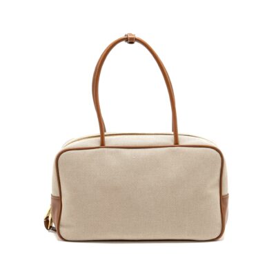 Alternative view of MIU MIU BEAU BAG CANVAS/ LEATHER BEIGE/ BRANDY GHW
