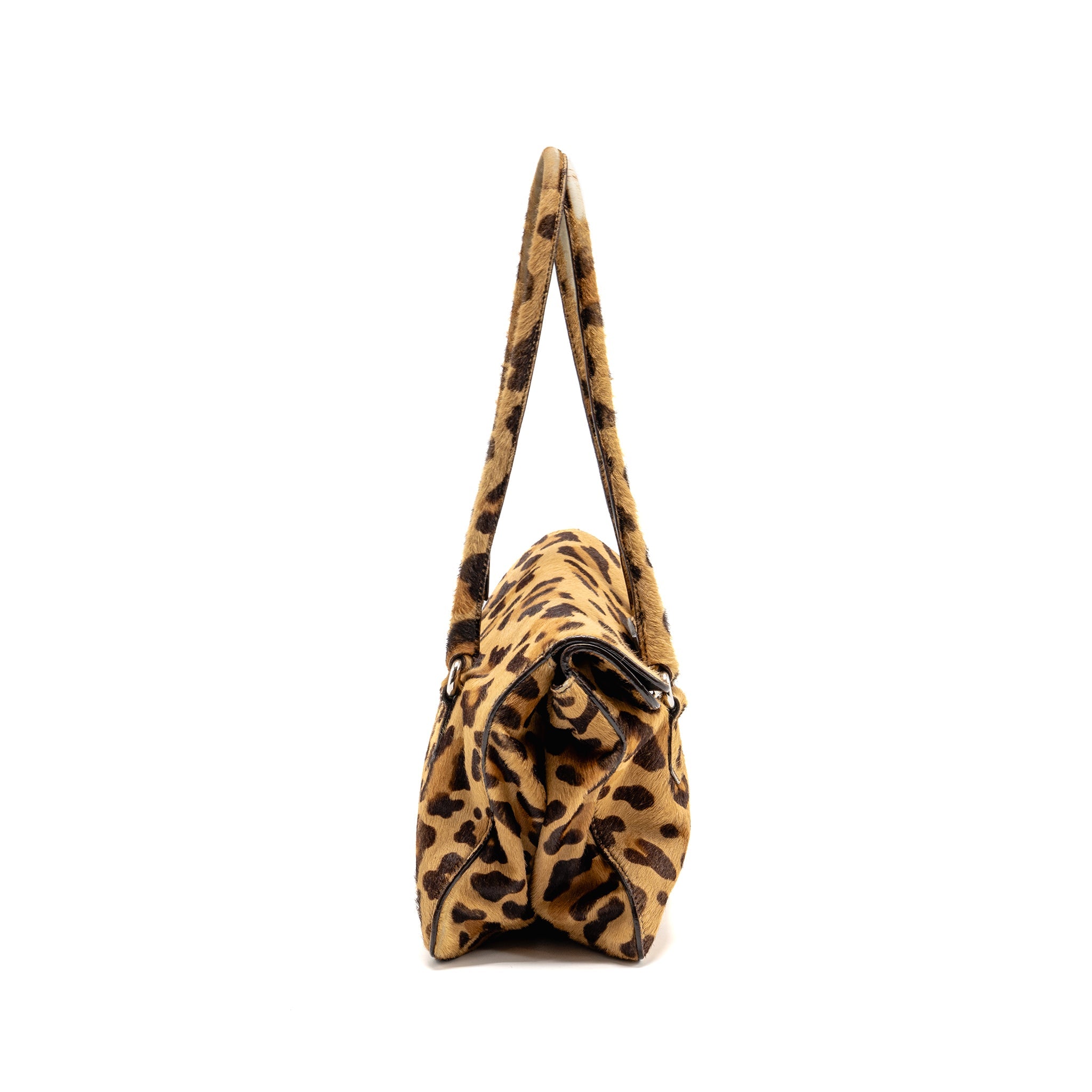 PRADA LEOPARD PRINT SHOULDER BAG PONYHAIR MULTICOLOURED SHW - Image 3