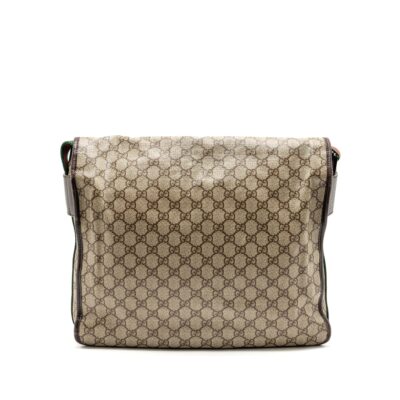 Alternative view of GUCCI LARGE FLAP MESSENGER BAG GG SUPREME CANVAS SHW
