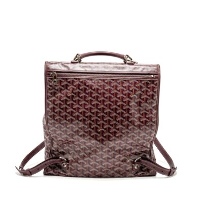 Alternative view of GOYARD SAINT LEGER BACKPACK GOYARDINE CANVAS BURGUNDY SHW