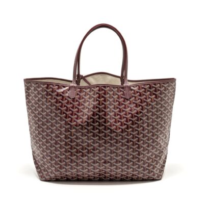 Alternative view of GOYARD SAINT LOUIS GM TOTE BAG GOYARDINE CANVAS/CALFSKIN BURGUNDY SHW