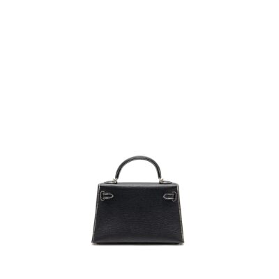 Alternative view of HERMES MINI KELLY II SPECIAL ORDER CHÈVRE MYSORE BLACK/LIME SHW