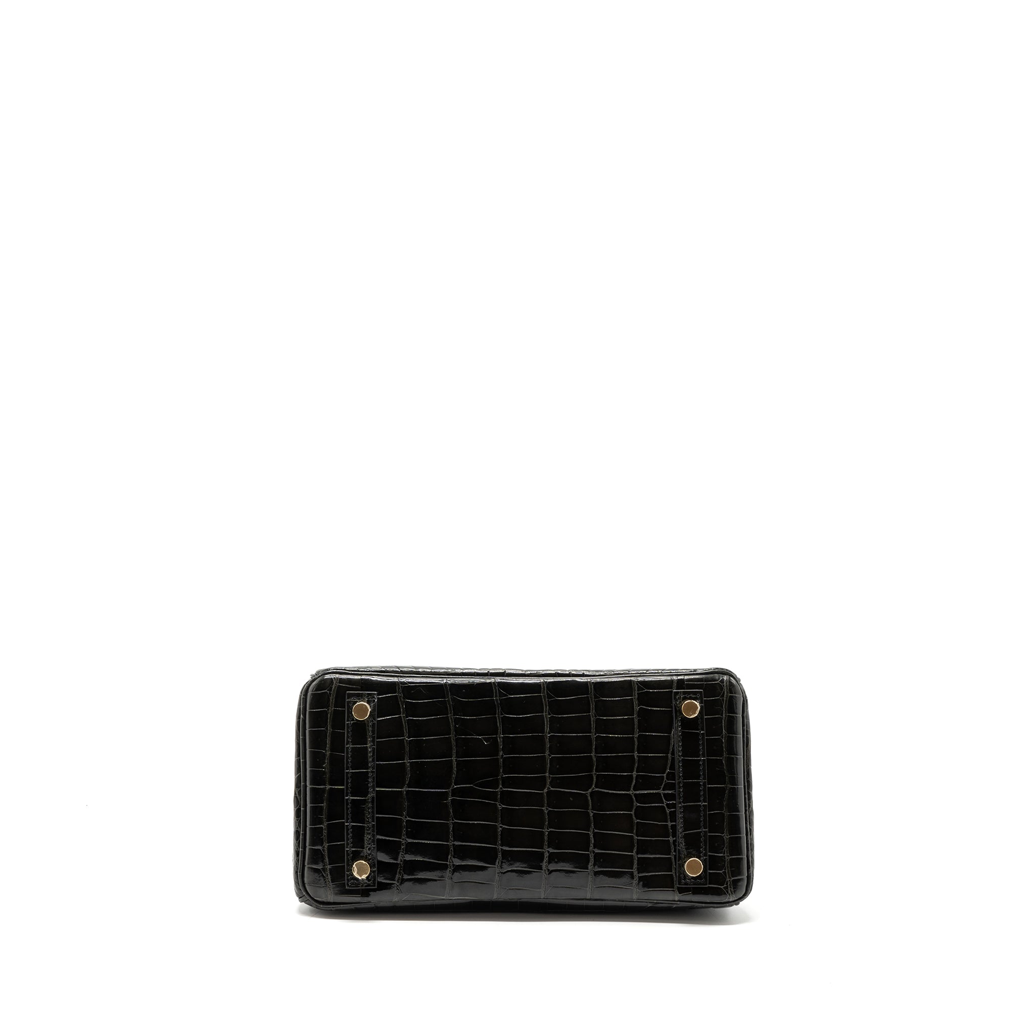HERMES BIRKIN 25 SHINY CROCODILE NILOTICUS 88 GRAPHITE GHW - Image 6