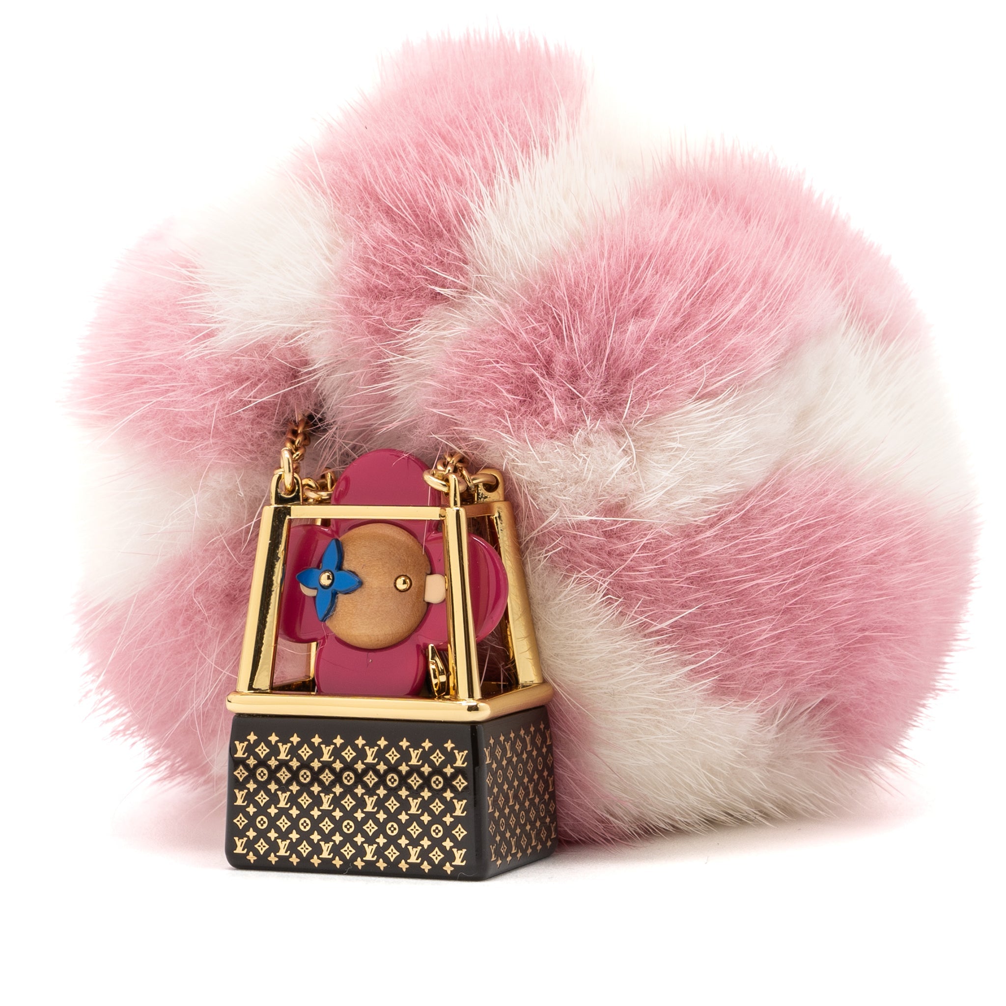 LOUIS VUITTON VIVIENNE HOT AIR BALLON BAG CHARM / KEY RING FUR MULTICOLOUR - Image 2