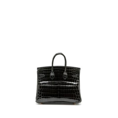 Alternative view of HERMES BIRKIN 25 SHINY CROCODILE NILOTICUS 88 GRAPHITE GHW