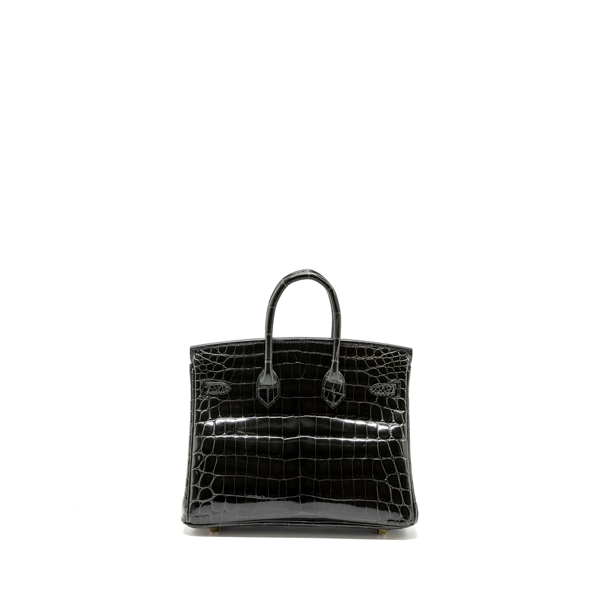HERMES BIRKIN 25 SHINY CROCODILE NILOTICUS 88 GRAPHITE GHW - Image 2
