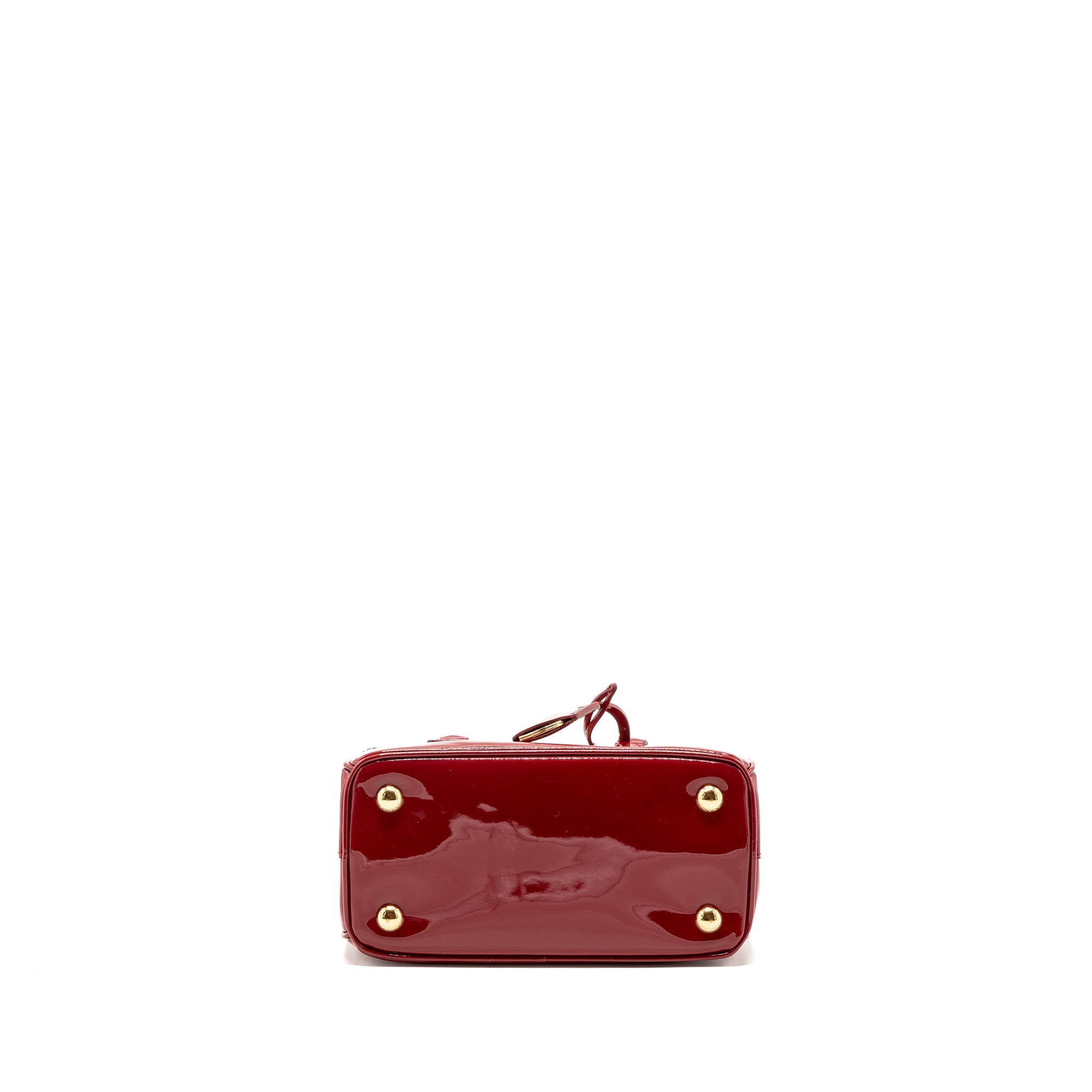 PRADA SMALL GALLERIA BAG PATENT CHERRY GHW - Image 5