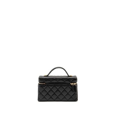 Alternative view of CHANEL TOP HANDLE VANITY BAG CAVIAR BLACK GHW (MICROCHIP)