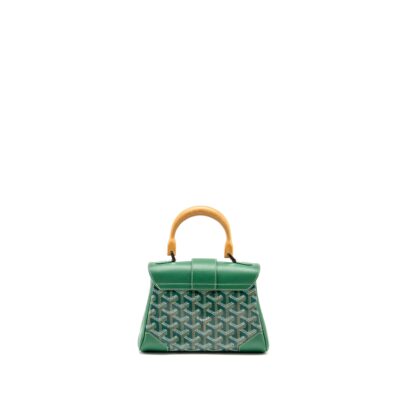Alternative view of GOYARD MINI SAIGON BAG GOYARDLINE CANVAS/CALFSKIN GREEN SHW