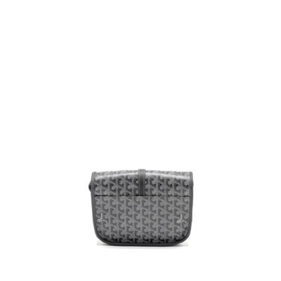 Alternative view of GOYARD BELVEDERE PM MESSENGER BAG GOYARDINE CANVAS CALFSKIN GREY SHW