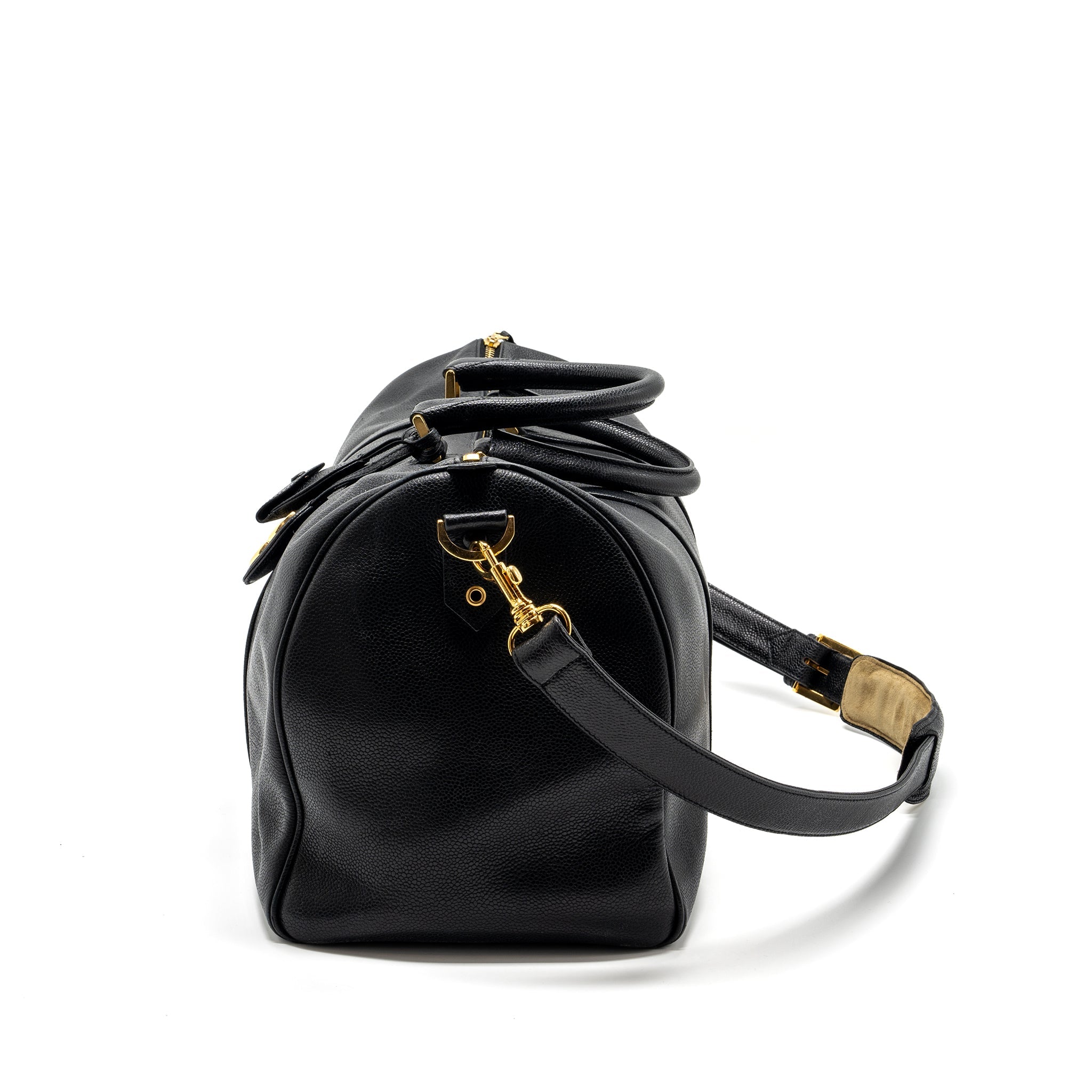 CHANEL VINTAGE TRAVEL BAG CAVIAR BLACK GHW - Image 3