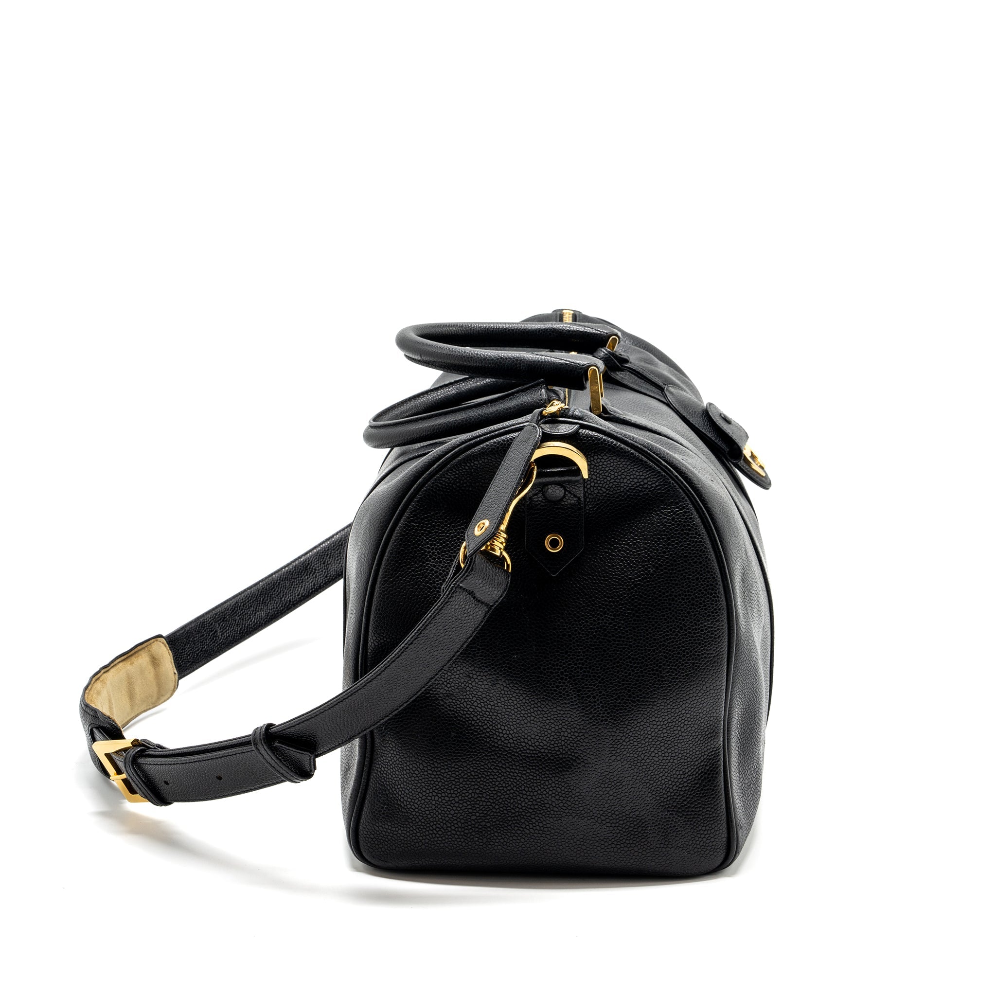 CHANEL VINTAGE TRAVEL BAG CAVIAR BLACK GHW - Image 4