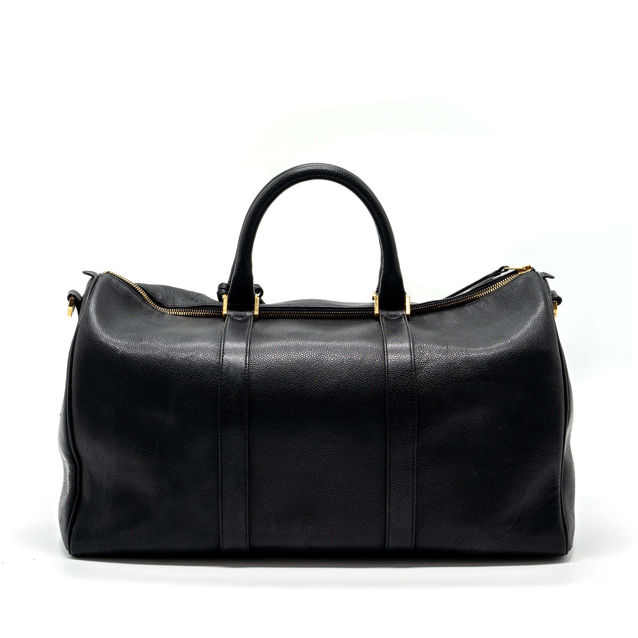 CHANEL VINTAGE TRAVEL BAG CAVIAR BLACK GHW - Image 2