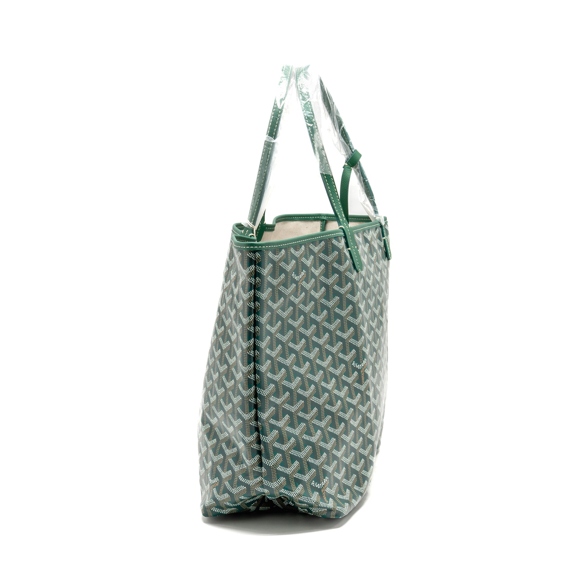 GOYARD SAINT LOUIS PM TOTE GOYARDINE CANVAS GREEN SHW - Image 4