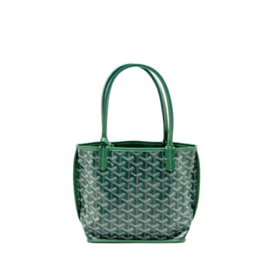 Alternative view of GOYARD MINI ANJOU TOTE BAG GOYARDLINE CANVAS GREEN SHW