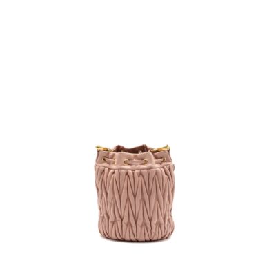 Alternative view of MIUMIU MATELASSE BUCKET BAG NAPPA PINK GHW