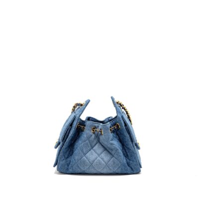 Alternative view of CHANEL MINI 25 BAG DENIM BLUE GHW (MICROCHIP)