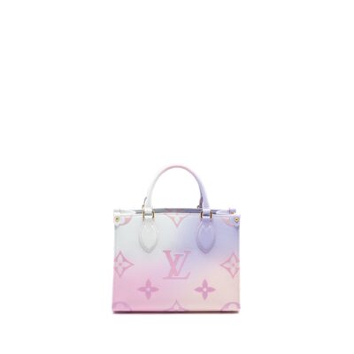 Alternative view of LOUIS VUITTON ONTHEGO PM CALFSKIN SUNRISE PASTEL MULTICOLOUR PINK / PURPLE GHW