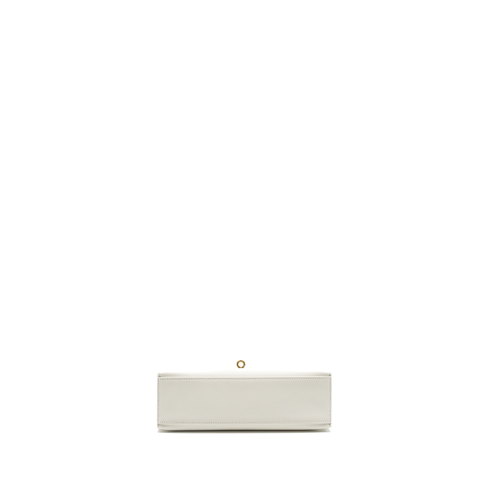 HERMES KELLY POCHETTE SWIFT 01 BLANC GHW - Image 5